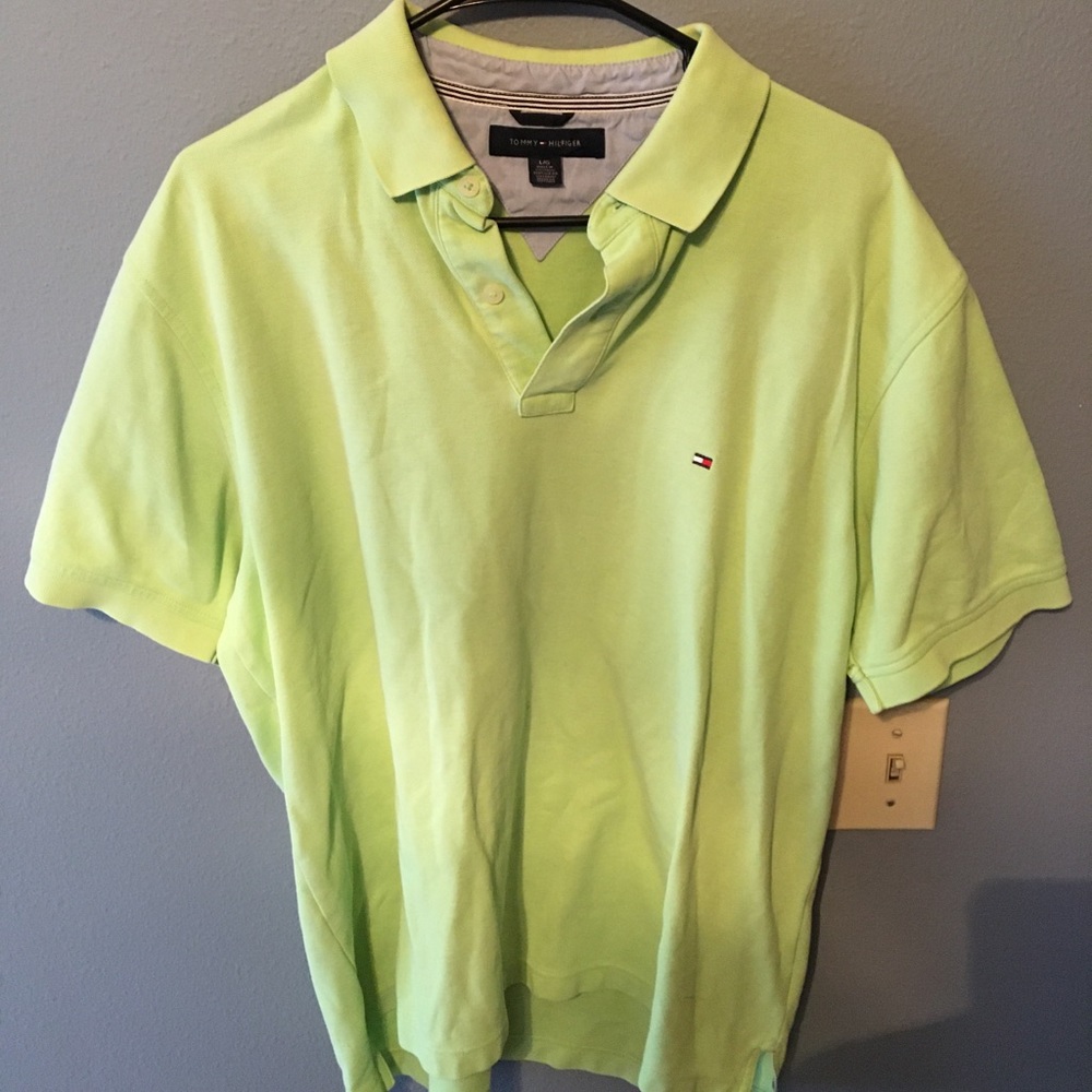 Lime Green Large Tommy Hilfiger Polo